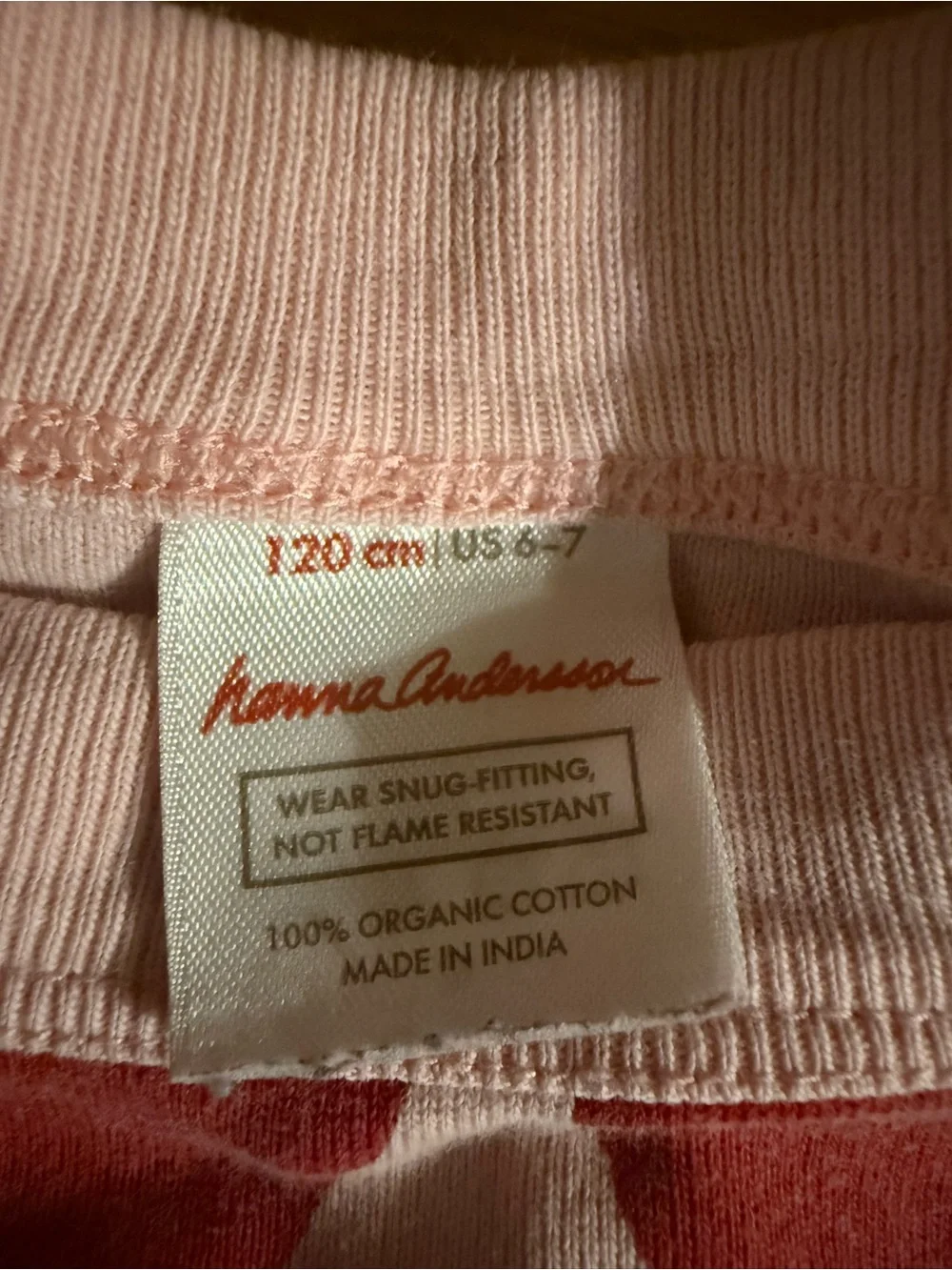 Hanna Andersson Pink and Red Heart Sleep Set